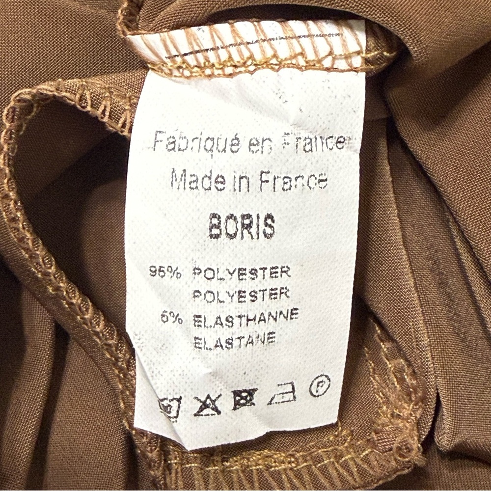 Jeff Gallano Paris Brown Ruffle Zip Jacket Y2K Made in France Size 1 Size Medium - Picture 5 of 6